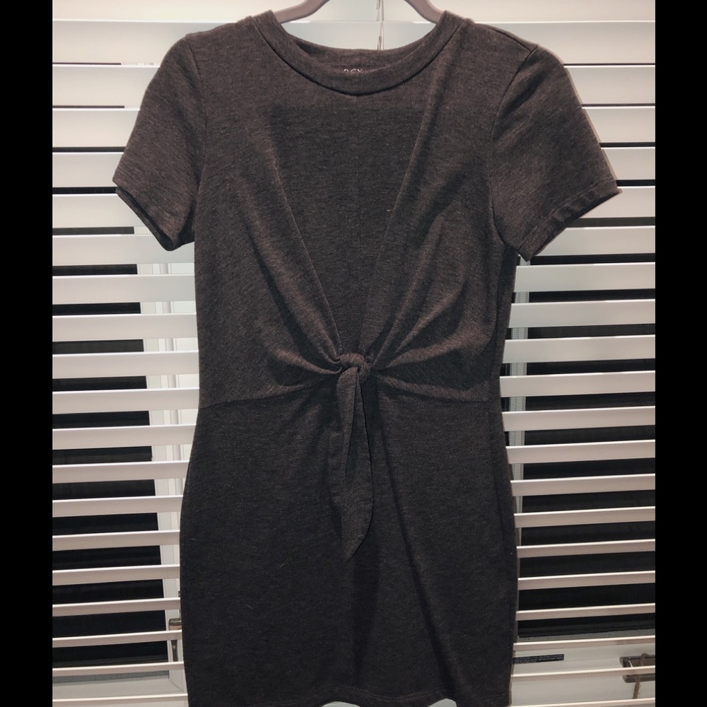 Knot front fitted mini dress